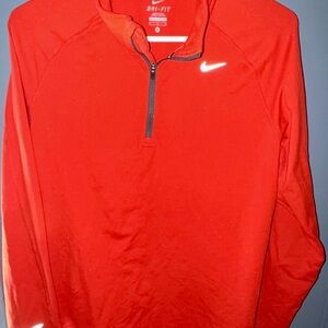 Nike Men's Bright Red Dri-FIT Pullover